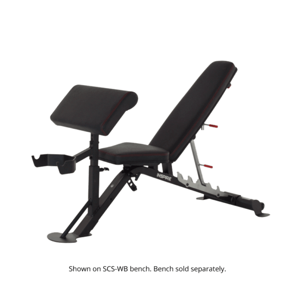 Inspire Preacher Curl Attachment for SCS Bench Inspire Bench add-ons; leg attachment, preacher curl 05_SCS-PC_1000x1000_PNG_withtext-600x600