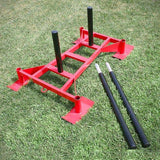 Professional Driving Power Sled Red XM Fitness Agility and Speed; jump ropes, climbing and battle ropes, ladders, sled, interval timer 3144-03_3_4