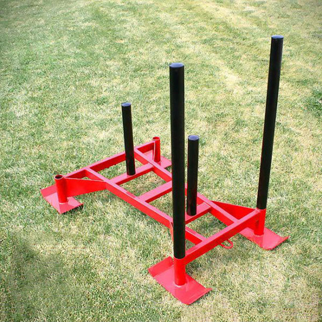 Professional Driving Power Sled Red XM Fitness Agility and Speed; jump ropes, climbing and battle ropes, ladders, sled, interval timer 3144-05_3_4