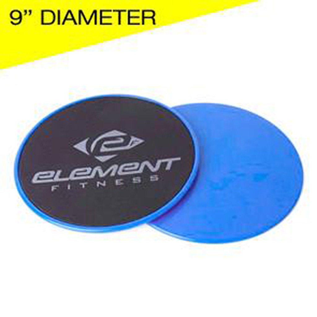 Element Fitness XL Power Gliding Discs - 9" Element Fitness Balance and stability; bosu, swiss, plyo-box 4744-9inch-disc_large_13574392-66cf-493d-9825-3c383ff0ed02