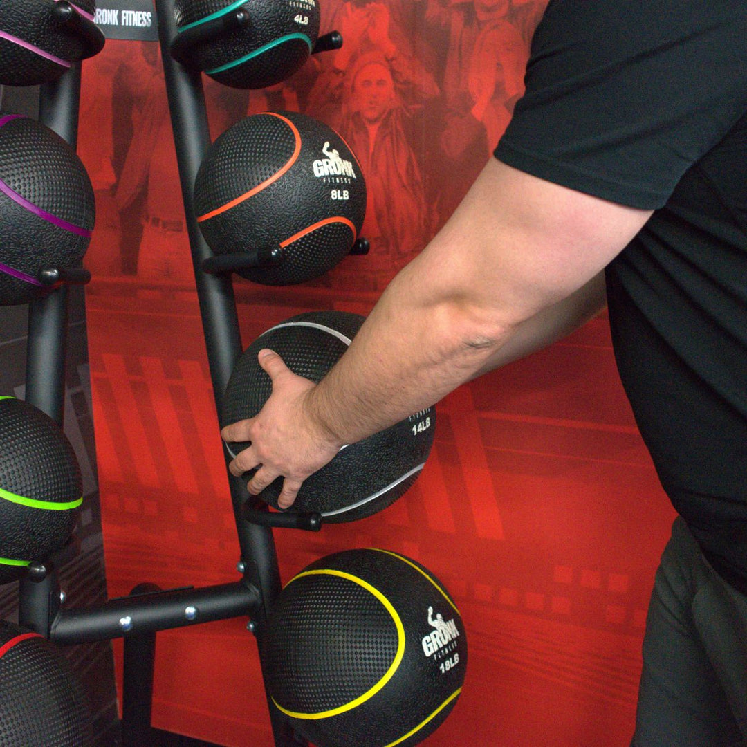 Gronk Fitness Medicine Ball Rack (Fits 10 Balls) Gronk Fitness Products Accessory Storage Racks and Stands 5_1080x_b1b7c4c5-e12e-40ee-8aa5-379f5df55204