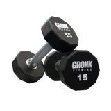 Gronk Fitness 10 sided Urethane Dumbbells (5lb-100lb) Set - Discontinued Gronk Fitness Products Dumbbells 5_83a3b4eb-60b3-4e16-98ef-95329b7f2fd2