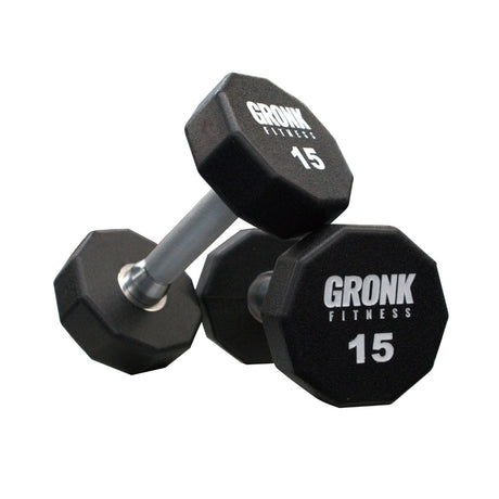 Gronk Fitness 10 sided Urethane Dumbbells (5lb-100lb) Set - Discontinued Gronk Fitness Products Dumbbells 5_83a3b4eb-60b3-4e16-98ef-95329b7f2fd2