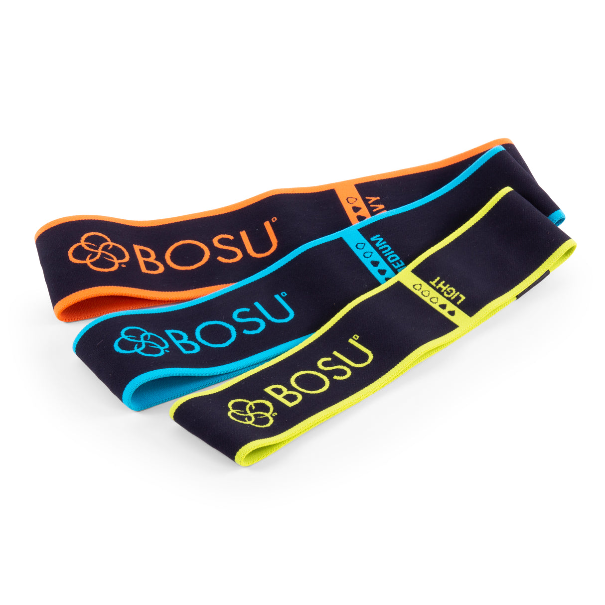 BOSU Fabric Resistance Bands (3 Pack) Bosu Bands and tubing 72-6920-BOSUFabricResistanceBands3pkA