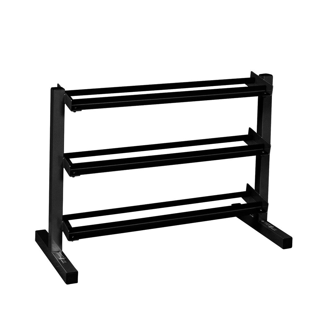 Body Solid 3 Tier Dumbbell Rack (Black) Body Solid Dumbell racks, power block stand, plate and bar storage, kettlebell racks, ball racks BFDR10-0O2A0110-FAKEBLACK__65791.1735328253