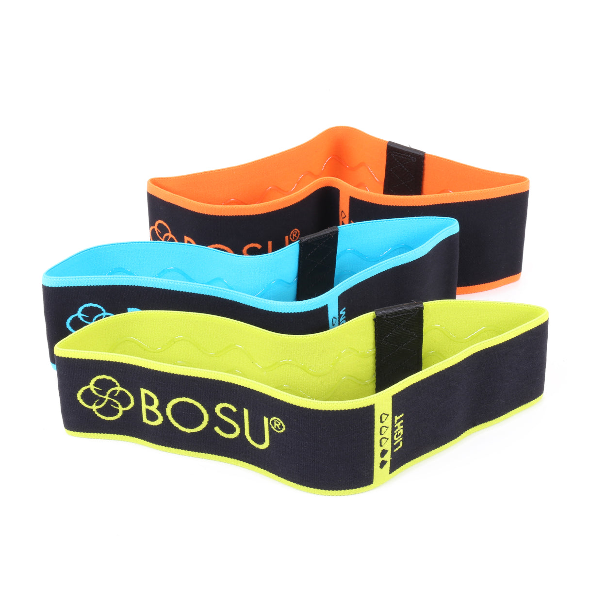 BOSU Fabric Resistance Bands (3 Pack) Bosu Bands and tubing BOSUFabricResistanceBandsGrip3pk1