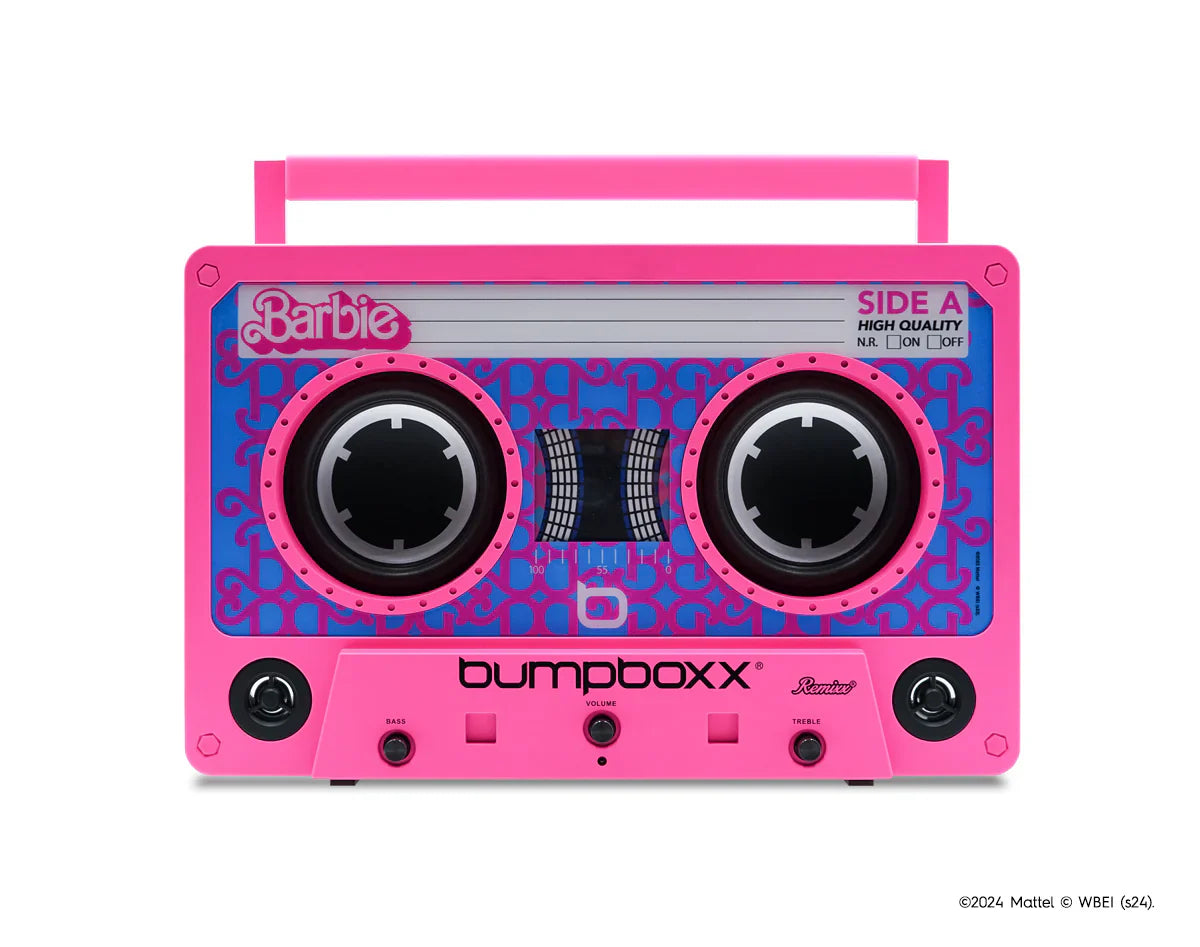Bumpboxx Remixx Boombox Bluetooth Speaker Barbie Bumpboxx Electronics; Audio; Color Variant(s) Bumpboxx_Web_Product_Barbie_Remixx_1_1920x_1800x1800_1e9b8fe0-4e80-4bbd-aad0-1269dcfbcd21