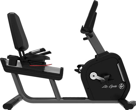 Life Fitness Club Series+ Recumbent Bike W/ X Console - Discontinued Life Fitness Bike; Recumbent ClubSeriesPlus-RecumbentBike-Side