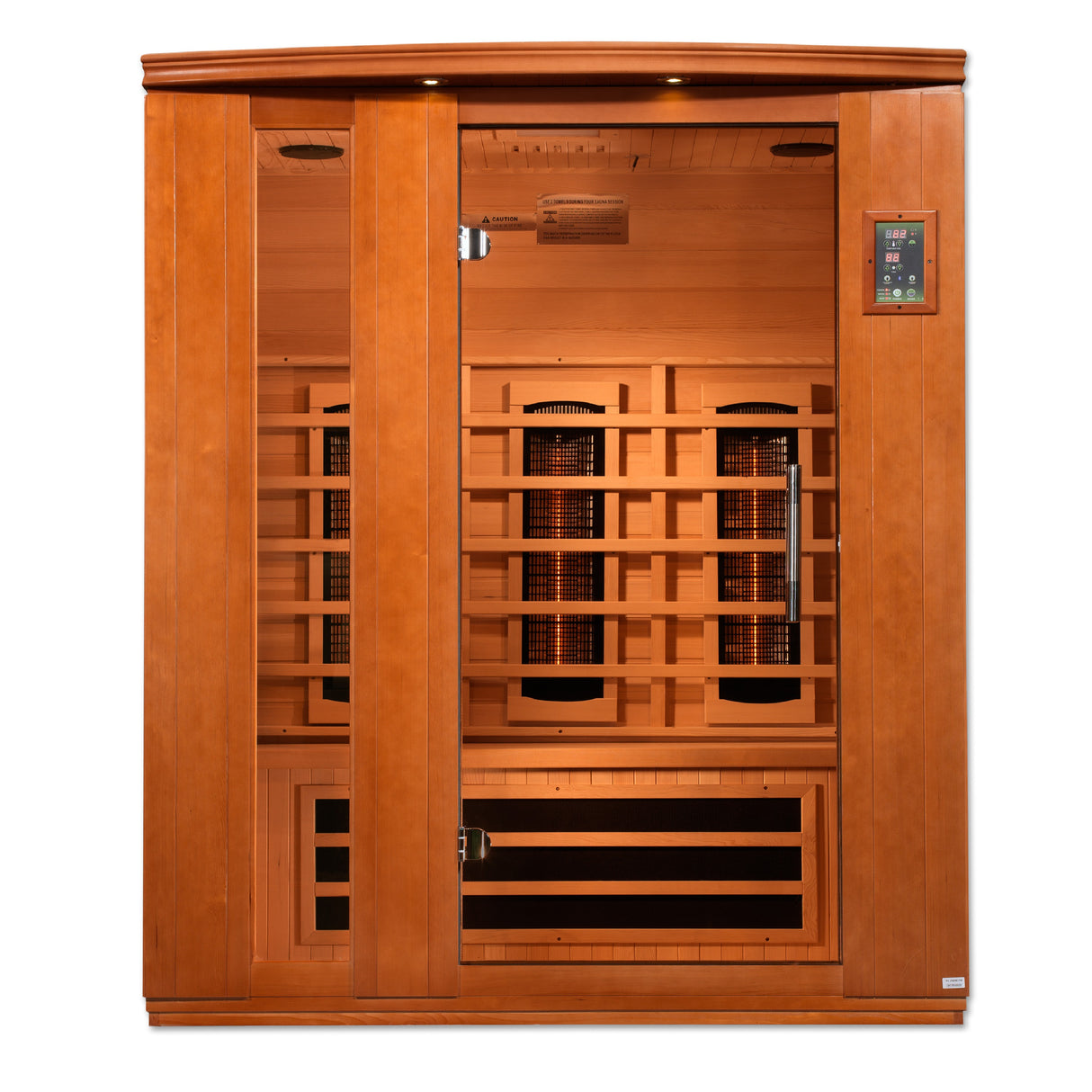 Dynamic Full Spectrum "Lugano" FAR Infrared Sauna with Hemlock Wood Golden Designs Home DYN-6336-03FS3x3_1