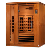 Dynamic Full Spectrum "Lugano" FAR Infrared Sauna with Hemlock Wood Golden Designs Home DYN-6336-03FS3x3_3