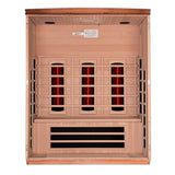 Dynamic Full Spectrum "Lugano" FAR Infrared Sauna with Hemlock Wood Golden Designs Home DYN-6336-03FS3x3_4