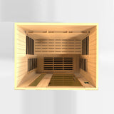 Dynamic Full Spectrum "Lugano" FAR Infrared Sauna with Hemlock Wood Golden Designs Home DYN-6336-03FS3x3_6