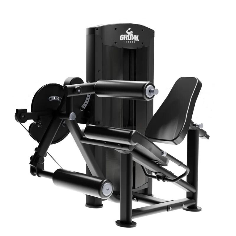 Gronk Fitness Selectorized Dual Leg Extension/Curl - Discontinued Gronk Fitness Products Selectorized, single stack, assembly required ELEMENTFITNESS-COBALTDUALLEGEXT_CURL_3