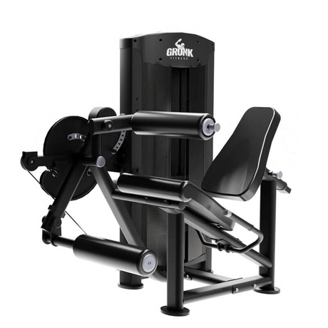 Gronk Fitness Selectorized Dual Leg Extension/Curl - Discontinued Gronk Fitness Products Selectorized, single stack, assembly required ELEMENTFITNESS-COBALTDUALLEGEXT_CURL_3