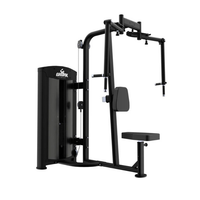 Gronk Fitness Selectorized Pec Fly/Rear Delt Gronk Fitness Products Selectorized, single stack, assembly required ELEMENTFITNESS-COBALTDUALPECTORALFLYANDREARDELTMACHINE_06b327e4-73a0-4f15-89e6-44ef4a6b9c92