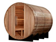 Golden Designs "Klosters" 6 Person Barrel Traditional Sauna - Pacific Cedar Golden Designs Recovery; foam rollers, advanced rollers, stretch and massage GDI_B006_01_2