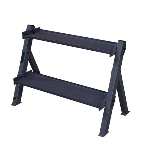 Body Solid GDKR100B Adjustable Dumbbell and Kettlebell Rack - Discontinued Body Solid Dumbell racks, power block stand, plate and bar storage, kettlebell racks, ball racks GDKR100_A_DSF0392_cut-FakeBLK-v2__64562.1735667623