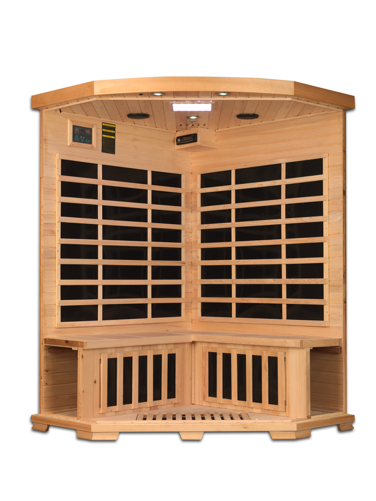 Pro 6 Rebecca 3 Per Corner Near Zero EMF FAR Infrared Sauna Golden Designs Home P6-H356-01Interior_1