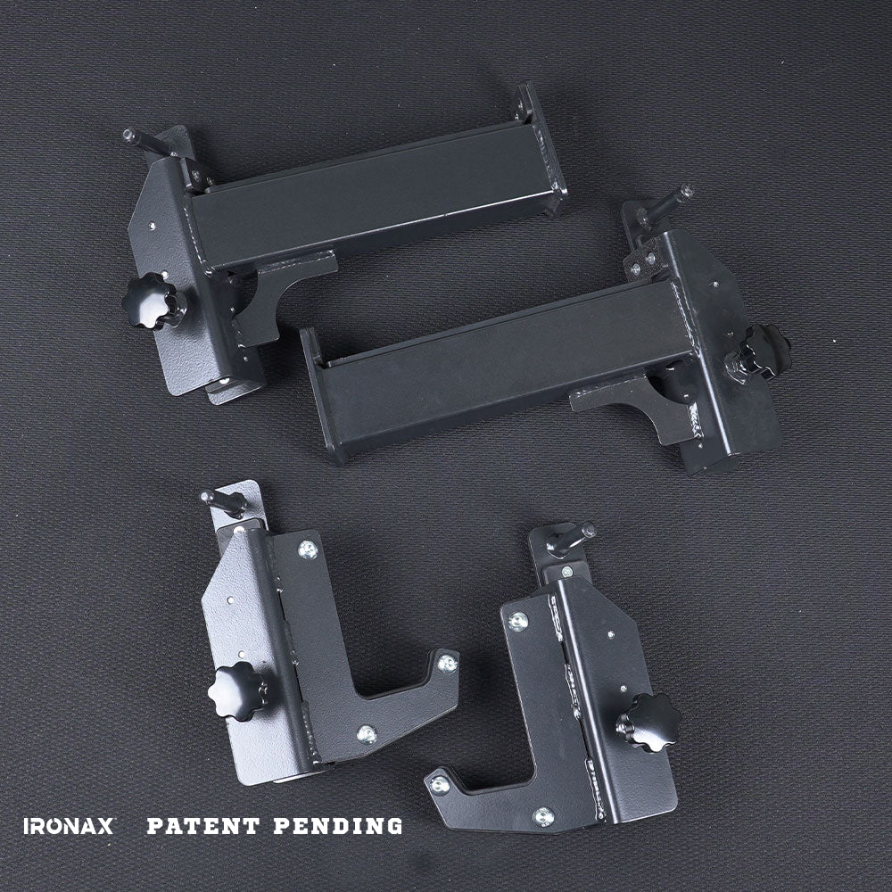 IRONAX XFT Half Rack Kit J-Hooks & Spotter Arms Ironax J-hooks, dip attachments, etc PATENT-PENDING-2