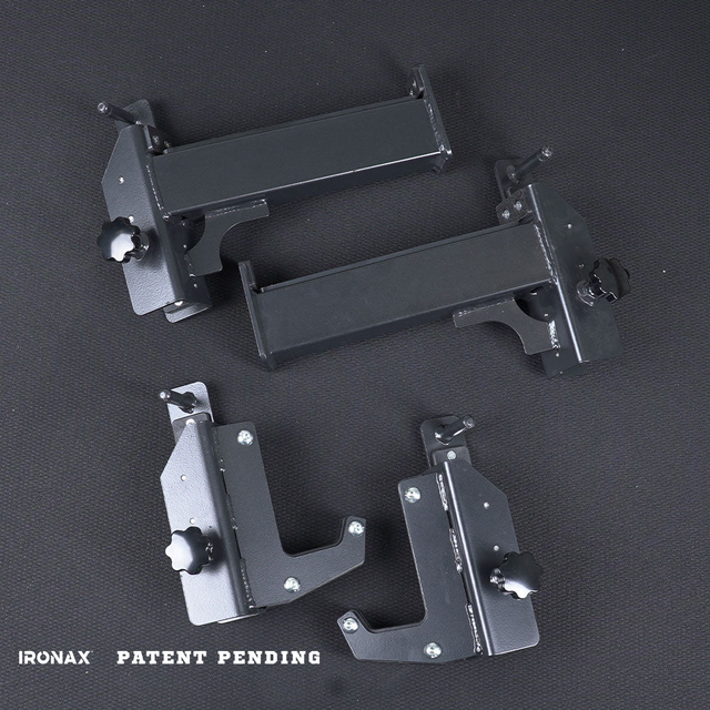 IRONAX XFT Half Rack Kit J-Hooks & Spotter Arms Ironax J-hooks, dip attachments, etc PATENT-PENDING-2