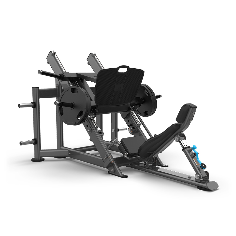 True XFW7800 Plate Loaded Leg Press, Grey - Discontinued TRUE Home Gym, Small; Single stack or a-frame double stack (functional trainer). 5 functions or less TRUE-LEG-PRESS-45-XFW7008-19