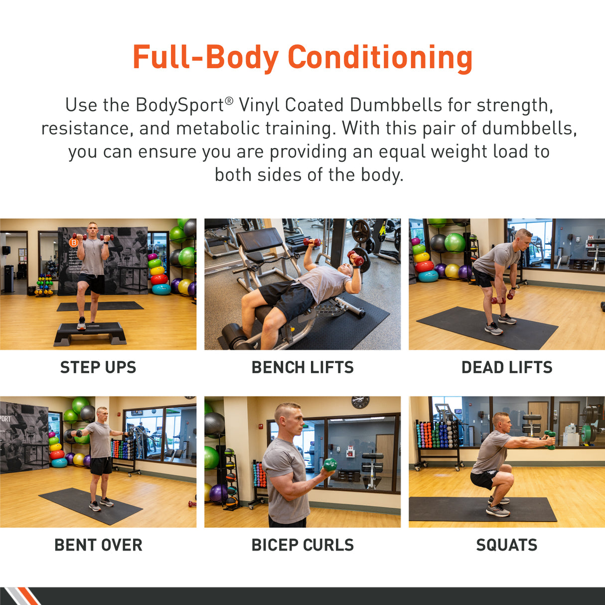 Elivate Body Sport Vinyl Dumbbells Elivate Variant(s) - LBWeight W-BDSVDB-3_c13ebc25-fe5c-408a-b4c4-afe734dcbe8f