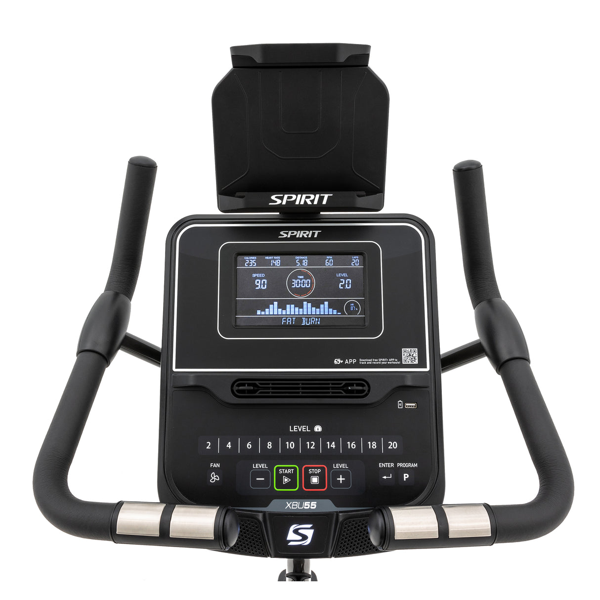 Spirit XBU55 Upright Bike - Discontinued Spirit Bike; Upright XBU55_Console_webready