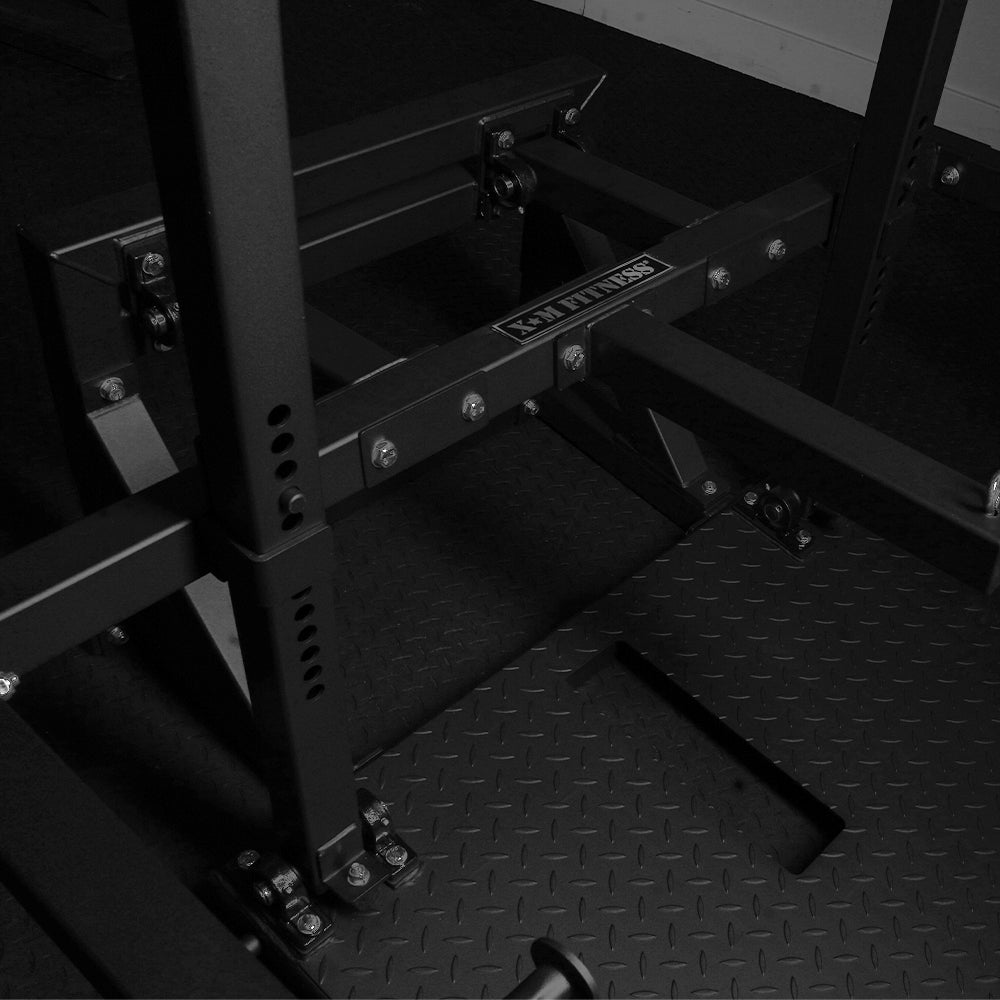 XM Fitness Belt Squat Machine XM Fitness Home Gym, Small; Single stack or a-frame double stack (functional trainer). 5 functions or less XM-FITNESS-BELT-SQUAT-MACHINE-6
