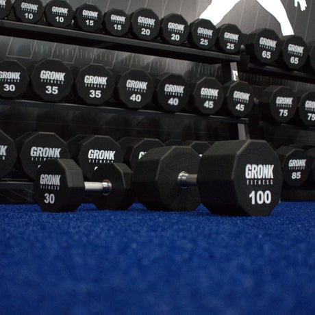 Gronk Fitness 10 sided Urethane Dumbbells (5lb-100lb) Set - Discontinued Default Title Gronk Fitness Products Dumbbells cab1ff7e-e237-f011-8428-0afff11ba501_1025-1046-G1_.