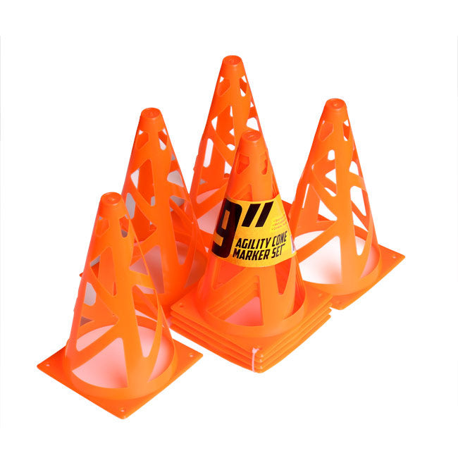 XM 9" Pylon Training Cones XM Fitness Aerobics; aerobic step, HR straps cones-9-lrg