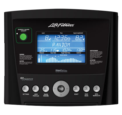 Life Fitness F3 Treadmill GO Life Fitness Treadmill go-console