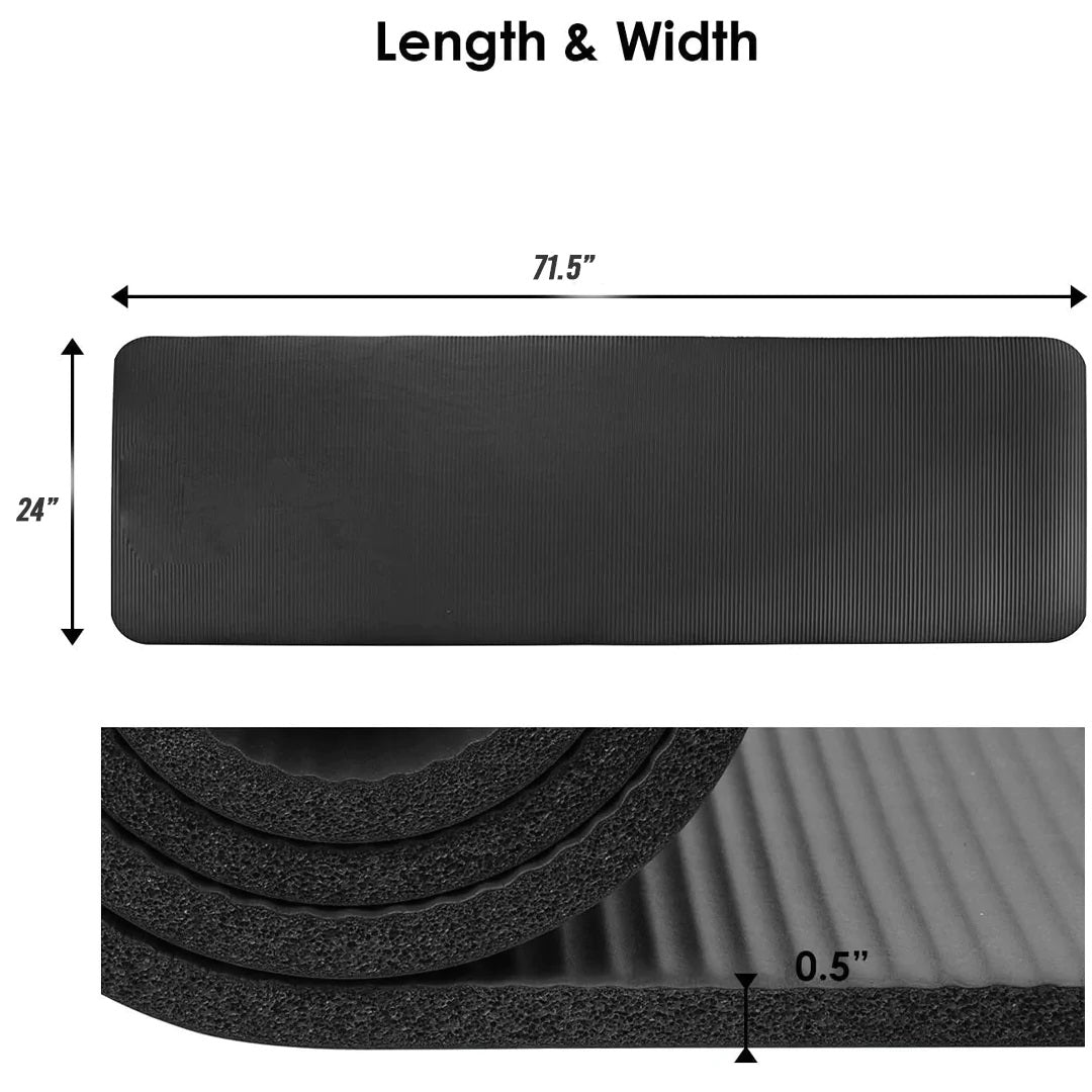 XM Yoga Mat 72 in Padded Black - Discontinued XM Fitness Mats; padded exercise and aerobic mats nbr_6_4630bc5e-0b22-42ad-8da2-1a28dbe5ac9d