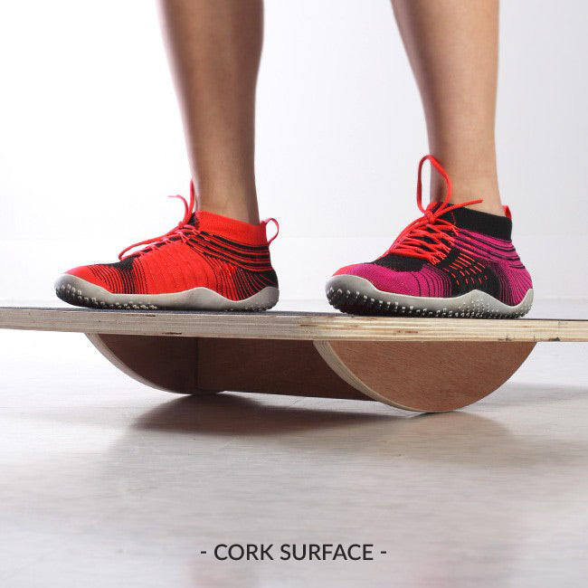 Element Fitness 20" Wooden Rocker Board Element Fitness Balance and stability; bosu, swiss, plyo-box rockerboard-details