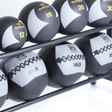 XM 3 Tier Commercial Med Ball Rack w/ wheels XM Fitness Dumbell racks, power block stand, plate and bar storage, kettlebell racks, ball racks storage-ball-rack-details_1