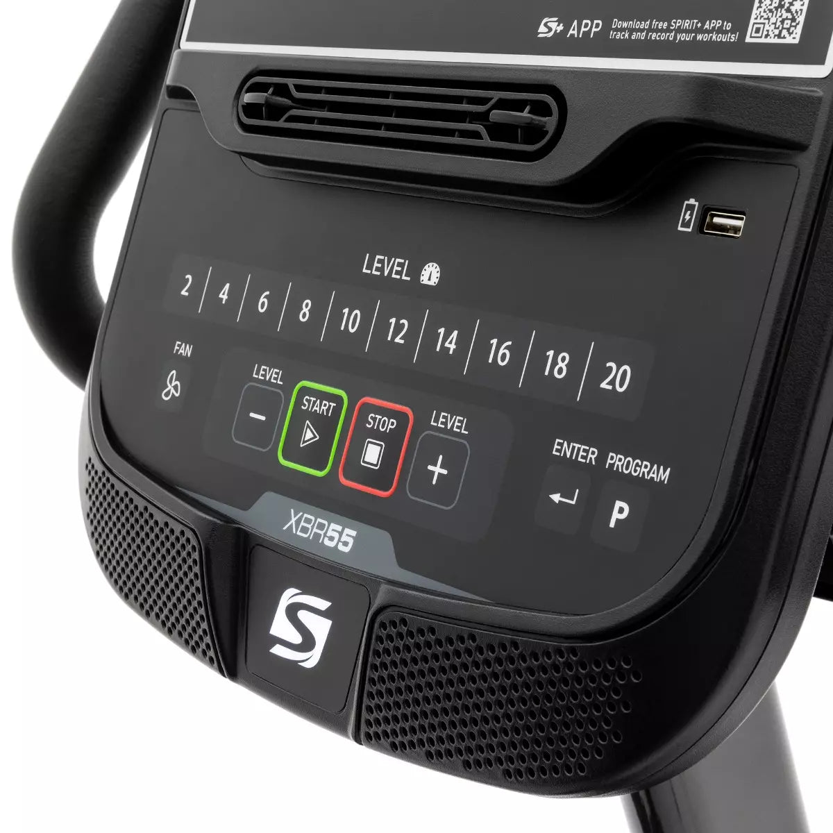 Spirit XBR55 Recumbent Bike 2024 Spirit Bike; Recumbent xbr55_wr_xbr55_buttons-right_jpg_3169fc2f-bb6c-4846-8639-f399a5ec4e9e
