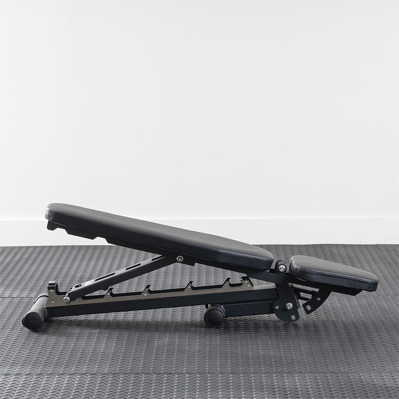 XM FID Folding Bench XM Fitness Bench; flat/incline/decline benches xm-fid-folding-bench-side-folded