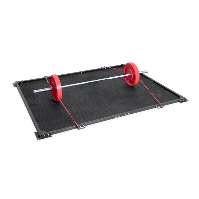 XM Fitness Power Lifting Platform XM Fitness Platform xm-liftingplat-frame-rubber-withweights