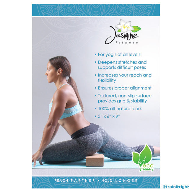 Jasmine Fitness Eco Cork Yoga Block JASMINE FITNESS Yoga and pilates yoga-block-alicia2