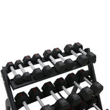 TKO 3-Tier Dumbbell Rack - Discontinued TKO Dumbell racks, power block stand, plate and bar storage, kettlebell racks, ball racks 10