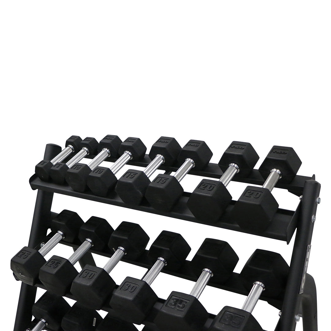 TKO 3-Tier Dumbbell Rack - Discontinued TKO Dumbell racks, power block stand, plate and bar storage, kettlebell racks, ball racks 14
