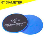 Element Fitness XL Power Gliding Discs - 9" Element Fitness Balance and stability; bosu, swiss, plyo-box 4744-9inch-disc_large_13574392-66cf-493d-9825-3c383ff0ed02