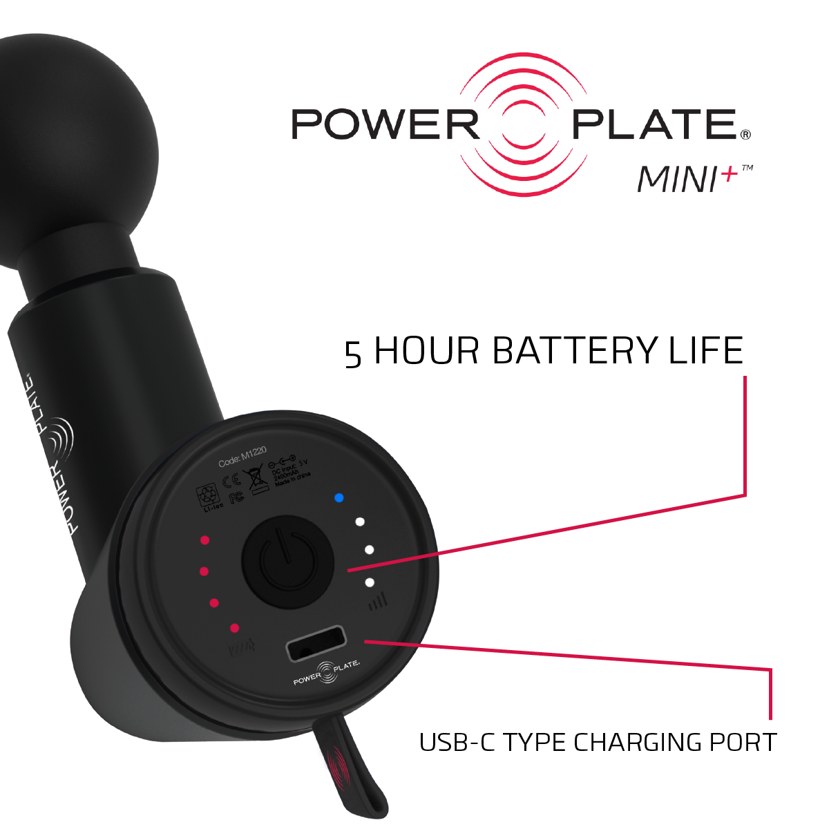 Power Plate Mini Plus Handheld Massager PowerPlate Recovery; foam rollers, advanced rollers, stretch and massage 62PG-900-09_4