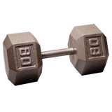 Body Solid Iron Hex Standard Dumbbell Gray G&G Fitness Equipment Variant(s) - LBWeight 80_lb