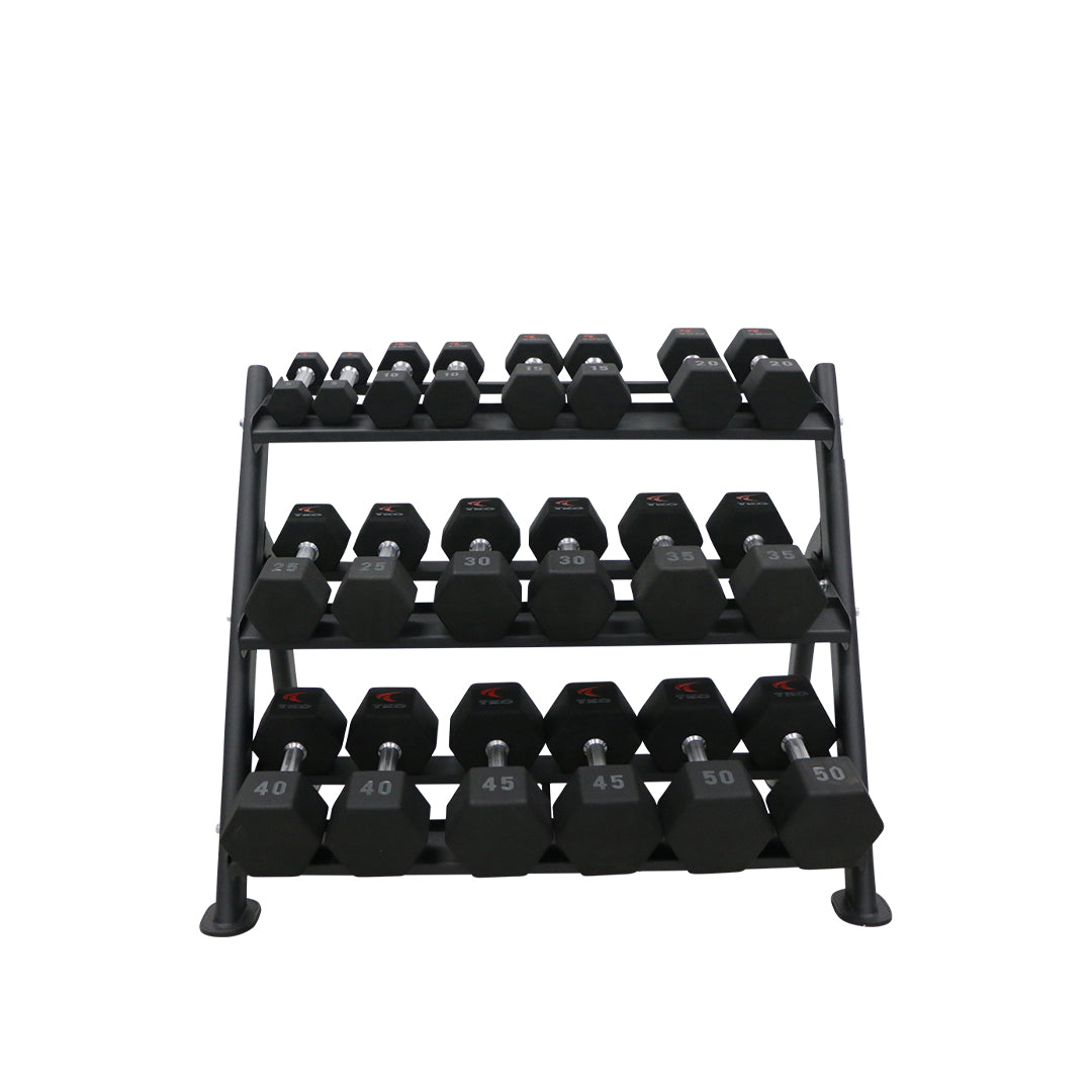 TKO 3-Tier Dumbbell Rack - Discontinued TKO Dumbell racks, power block stand, plate and bar storage, kettlebell racks, ball racks 9