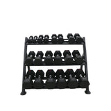 TKO 3-Tier Dumbbell Rack - Discontinued TKO Dumbell racks, power block stand, plate and bar storage, kettlebell racks, ball racks 9
