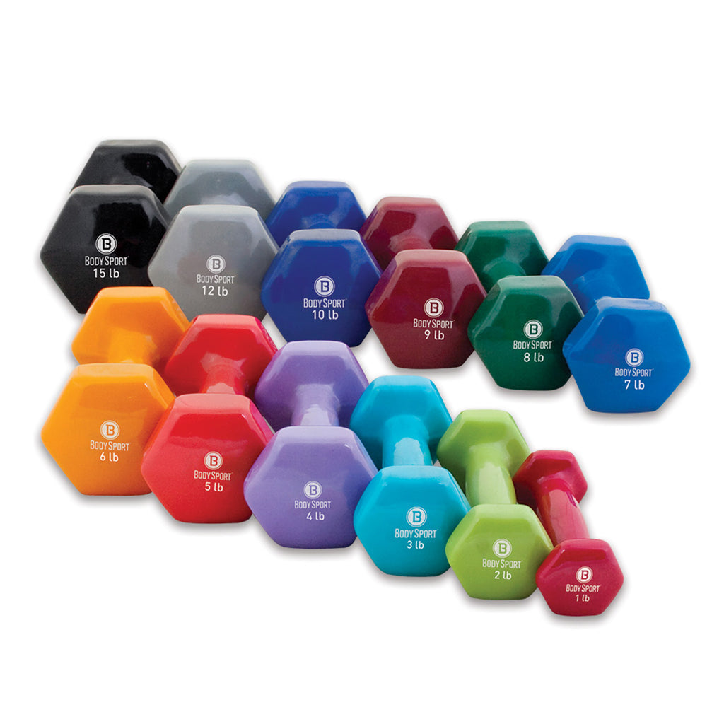 Elivate Body Sport Vinyl Dumbbells Elivate Variant(s) - LBWeight BDSVDB-VinylDumbbells-RB