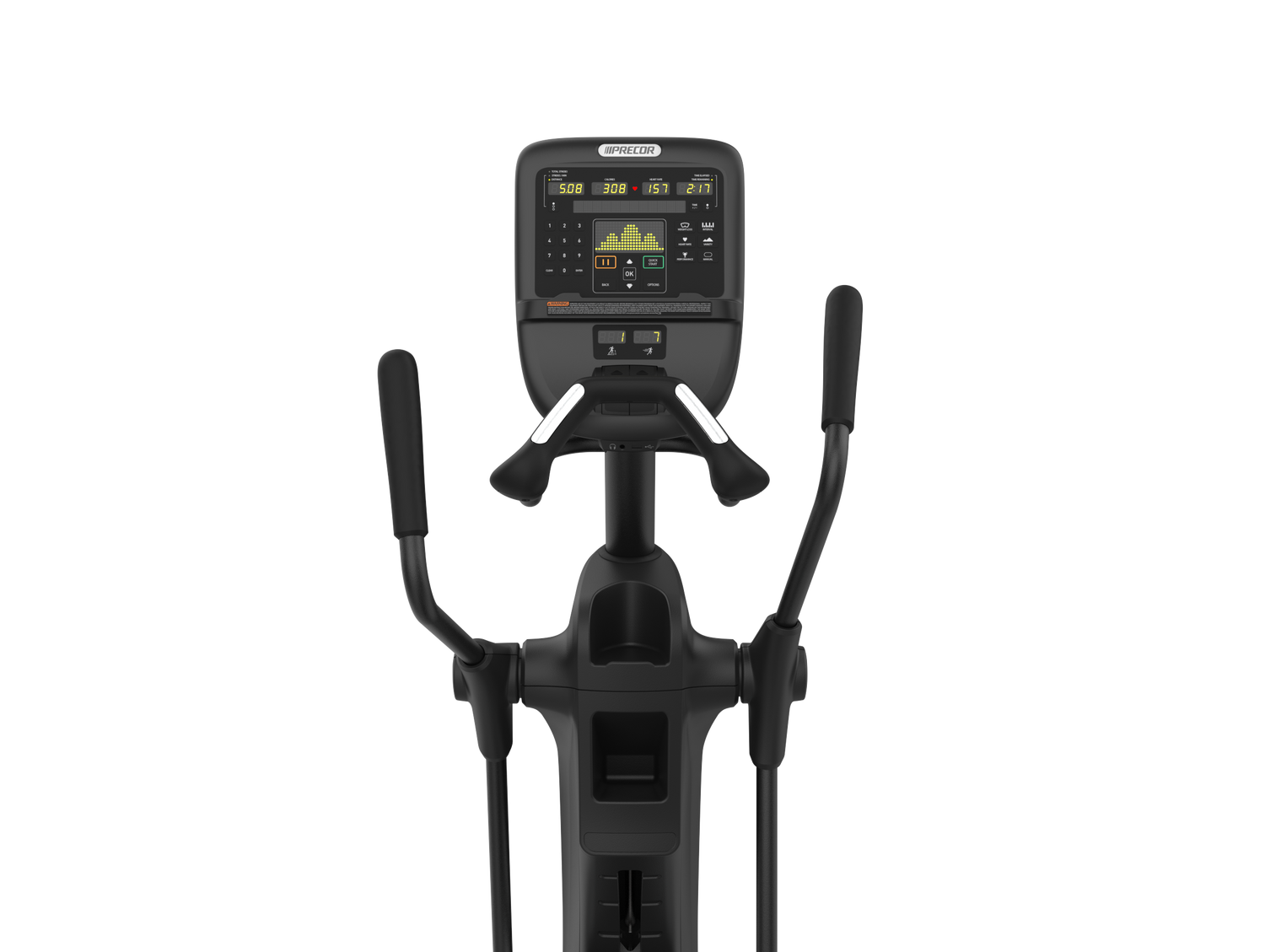 Precor EFX635 Elliptical w/ P31 Console Precor Elliptical; Commercial Frame Residential EFX_635_P31_BlackPearl_070821_Cockpit