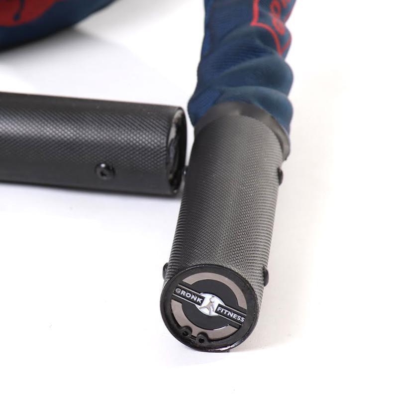 Gronk Fitness Battle Rope with Sleeve - 50' - Discontinued Gronk Fitness Products Agility and Speed; jump ropes, climbing and battle ropes, ladders, sled, interval timer Gronk_50_ft_battle_ropes-logo