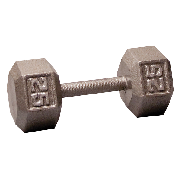 Body Solid Iron Hex Standard Dumbbell Gray G&G Fitness Equipment Variant(s) - LBWeight SDX25_HERO