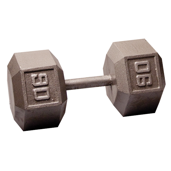 Body Solid Iron Hex Standard Dumbbell Gray G&G Fitness Equipment Variant(s) - LBWeight SDX90_HERO